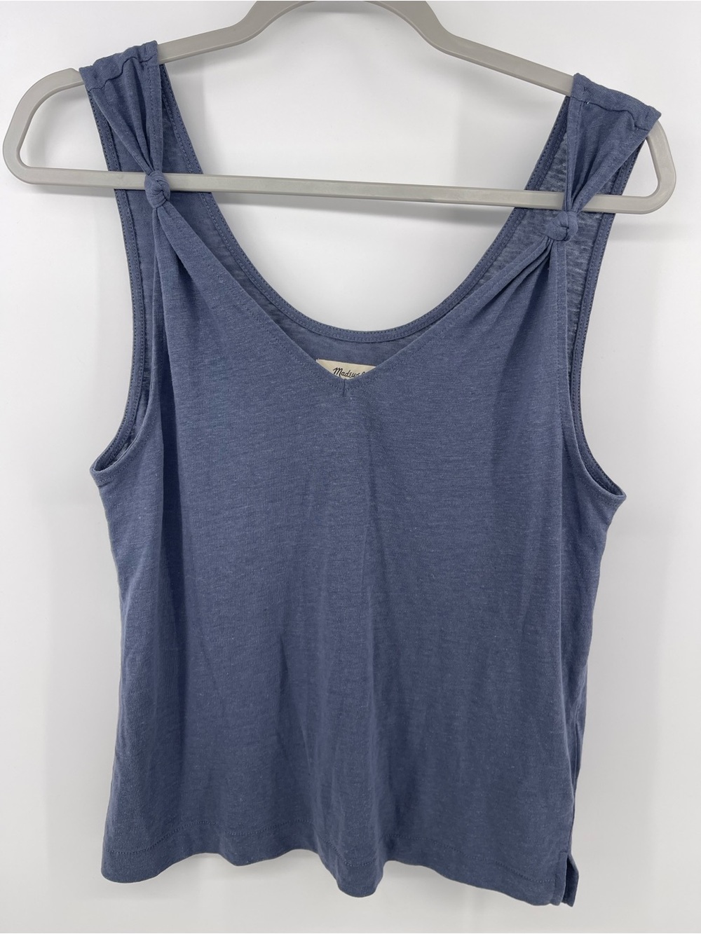 Madewell Blue Knot-Shoulder Tank
